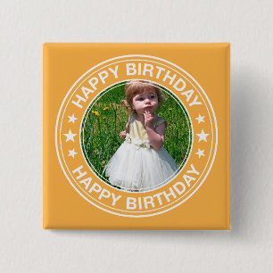 Alles Gute zum GeburtstagBilderrahmen im Gelb Button