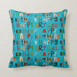 alles Gute zum Geburtstagblau Kissen