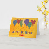 Alles- Gute zum Geburtstagchef, bunt Karte (Gelbe Blume)
