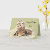 Alles- Gute zum Geburtstagchef von der Gruppe Karte (Gelbe Blume)