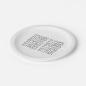 Alles- Gute zum Geburtstagcomputer-binärer Code Pappteller (Schrägansicht)