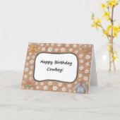 Alles- Gute zum Geburtstagcowboy-Karte Karte (Gelbe Blume)