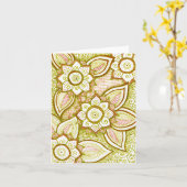 Alles- Gute zum Geburtstagdamast-indischer Karte (Gelbe Blume)