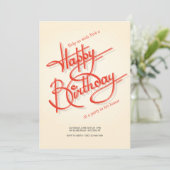 Alles- Gute zum Geburtstageinladung Einladung (Stehend Vorderseite)