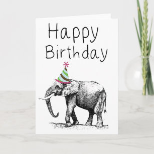 Alles Gute Zum Geburtstag Elefanten Geschenke Zazzle De