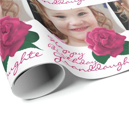 Alles Gute zum Geburtstagenkelinrosa Packpapier (Rolleneckpunkt)