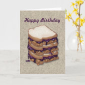 Alles- Gute zum GeburtstagErdnussbutter-und Karte (Gelbe Blume)