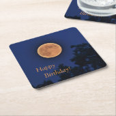 Alles- Gute zum Geburtstagernte-Mond Rechteckiger Pappuntersetzer (angewinkelt)