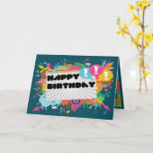 Alles- Gute zum Geburtstagexplosion Karte (Gelbe Blume)