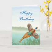 Alles- Gute zum Geburtstagfasan-Karte Karte (Gelbe Blume)