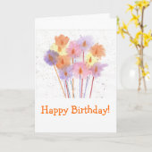 Alles- Gute zum Geburtstagfestliche Kerzen Karte (Gelbe Blume)