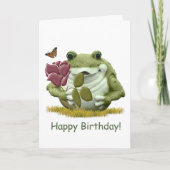 Alles- Gute zum Geburtstagfrosch Karte (Vorderseite)