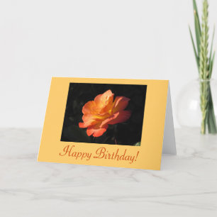 Alles- Gute zum Geburtstaggelbe und orange Rose Karte