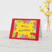 Alles- Gute zum GeburtstagGeschenkboxen - Karte (Gelbe Blume)