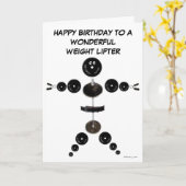 Alles- Gute zum Geburtstaggewichts-Heber Karte (Gelbe Blume)