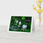 Alles- Gute zum Geburtstaggroßmutter-Weiß-Herzen Karte (Gelbe Blume)