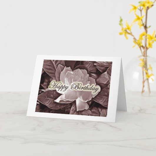 Alles- Gute zum Geburtstaggruß - Gardenia Karte (Gelbe Blume)