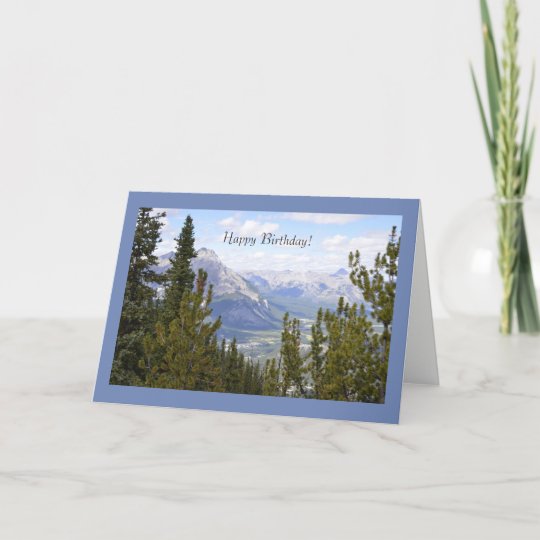 Alles Gute Zum Geburtstaggruss Karte Mit Bergen Karte Zazzle De