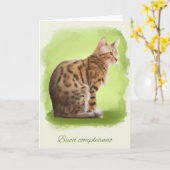 alles Gute zum Geburtstaggrußkarte Buon compleanno Karte (Gelbe Blume)