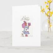 Alles- Gute zum Geburtstaghexe-Karte Karte (Gelbe Blume)