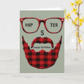 Alles- Gute zum GeburtstagHipster Karte (Gelbe Blume)