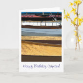 Alles- Gute zum Geburtstagkapitän! Karte (Gelbe Blume)