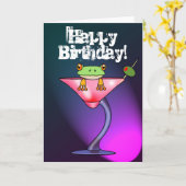 Alles Gute zum Geburtstagkarte des Frosches des Karte (Gelbe Blume)