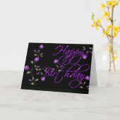 Alles- Gute zum Geburtstagkarte mit lila Blumen Karte (Gelbe Blume)