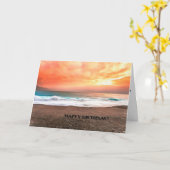 Alles- Gute zum Geburtstagkarte über Ozean-u. Karte (Gelbe Blume)