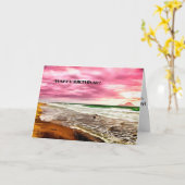 Alles- Gute zum Geburtstagkarte über Ozean-u. Karte (Gelbe Blume)