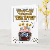 Alles- Gute zum Geburtstagkleiner kuchen - 58 Karte (Gelbe Blume)