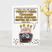 Alles- Gute zum Geburtstagkleiner kuchen - 64 Karte (Gelbe Blume)