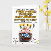 Alles- Gute zum Geburtstagkleiner kuchen - 76 Karte (Gelbe Blume)