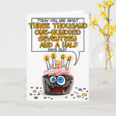 Alles- Gute zum Geburtstagkleiner kuchen - 8 Jahre Karte (Gelbe Blume)