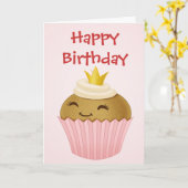 Alles- Gute zum Geburtstagkleiner kuchen Karte (Gelbe Blume)