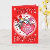 Alles- Gute zum Geburtstagkoala-Herz-Gruß-Karte Karte (Gelbe Blume)