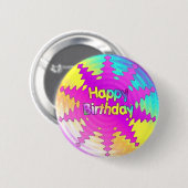 Alles- Gute zum Geburtstagkräuselung Button (Vorne & Hinten)