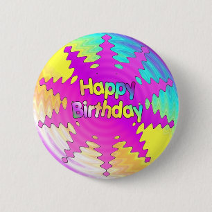 Alles- Gute zum Geburtstagkräuselung Button