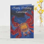 "Alles- Gute zum Geburtstagkrebs-" ursprünglicher Karte (Gelbe Blume)