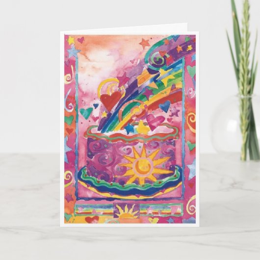 Alles- Gute zum Geburtstagkuchen-Karte Karte (Vorderseite)