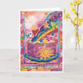 Alles- Gute zum Geburtstagkuchen-Karte Karte (Gelbe Blume)