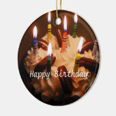 Alles- Gute zum Geburtstagkuchen Keramik Ornament (Links)