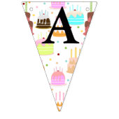 Alles- Gute zum Geburtstagkuchen-Muster Wimpelkette (Dritte Fahne)