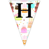 Alles- Gute zum Geburtstagkuchen-Muster Wimpelkette (Zweite Fahne)