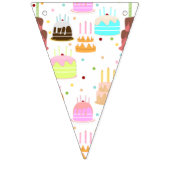 Alles- Gute zum Geburtstagkuchen-Muster Wimpelkette (Erste Fahne)
