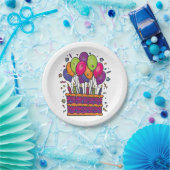 Alles- Gute zum Geburtstagkuchen-Party-Teller #1 Pappteller (Party)