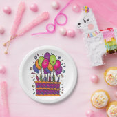 Alles- Gute zum Geburtstagkuchen-Party-Teller #1 Pappteller (Party)