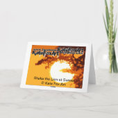 Alles- Gute zum Geburtstaglöwe-Sonnenuntergang Karte (Rückseite)