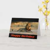 Alles- Gute zum Geburtstaglöwe-Sonnenuntergang Karte (Gelbe Blume)