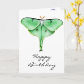 Alles- Gute zum Geburtstagluna-Motten-Karte Karte (Gelbe Blume)